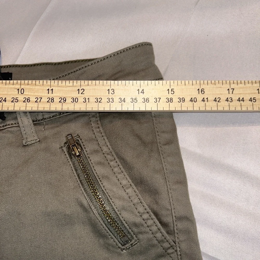 Ashley Mason Jeans‎ Jr Sz 9(29)Army Green Cargo Low Rise Pants 6-Pockets